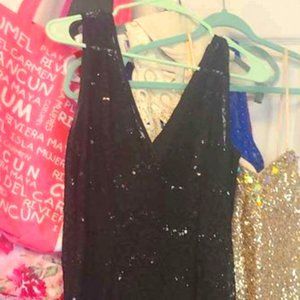 Full length black gown